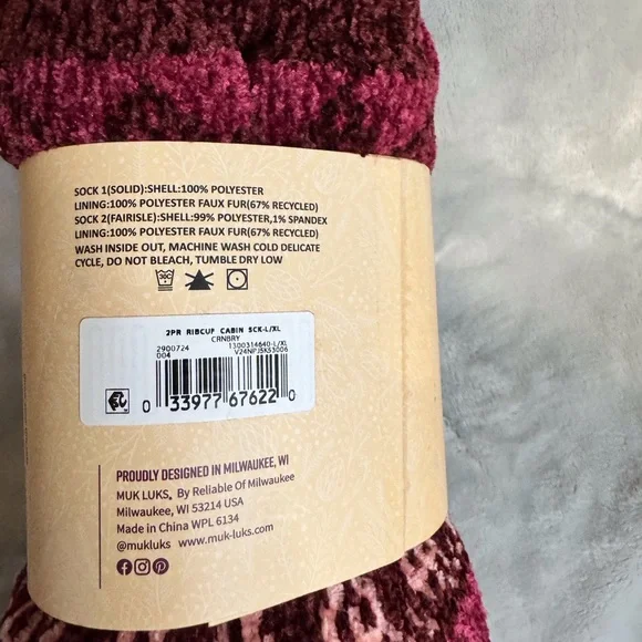 Muk Luks Unisex Cabin Socks   NWT. - Picture 8 of 8